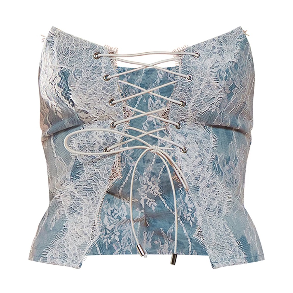 NWT PLT Lace Up Corset 🩵